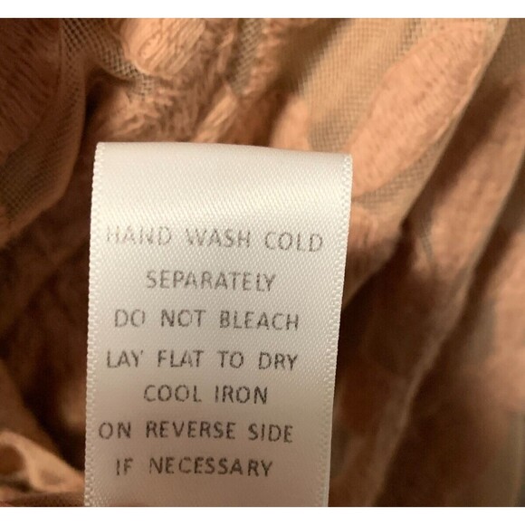 Lace Maxi Dress Womens Small Peachy Blush Sheer Whimsy Fairycore Regencycore Y2K - Picture 14 of 16